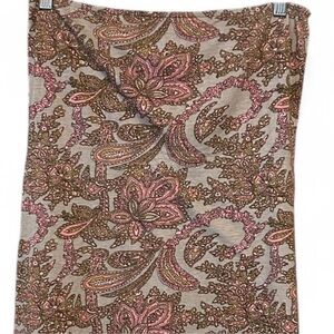 Billabong Paisley Strapless Top with Cute Floral Patterns